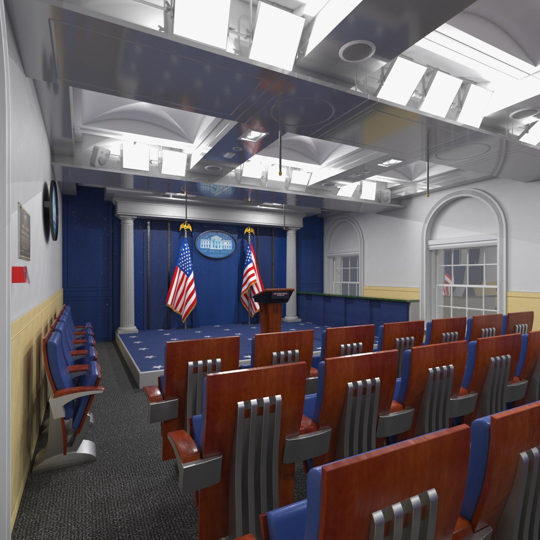 White House Press Room 3D model preview