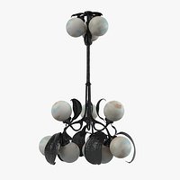 Jacques Gruber French Art Nouveau Chandelier(1)