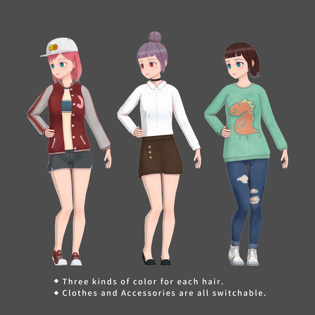 Clothes Switchable Anime Girl 3D model https://p.turbosquid.com/ts-thumb/sD/1U82xB/GK/diffuse_switchable01/png/1643731192/1920x1080/fit_q87/f7843b0537d974bf2e7ddd1aa08f671300f865b9/diffuse_switchable01.jpg