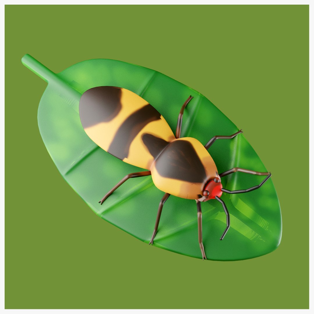 3D Bug with Leaf model https://p.turbosquid.com/ts-thumb/sD/2SU1zK/Iq/bug/jpg/1680502183/1920x1080/fit_q87/4dfa6d54037c25486d80d9a184feca2dda579086/bug.jpg