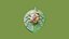 Bug avec feuille modèle 3D