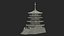 3D japanese temple story pagoda
