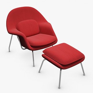 Knoll Womb Armchair with ottoman