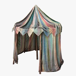 Medieval Circus Tent Market Stall 3D model