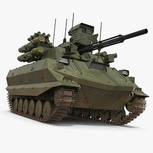 Uran-9 UGV with Heavy Armament and Dusty Hull Green Used