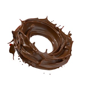Chocolate splash v19 3D model