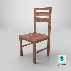 Detailed Wooden Chair 3D Asset - Realistic Furniture Model for Blender Unity  Unreal Engine