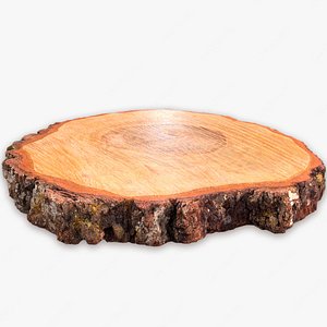Wooden Log Slice Wedding Cake Stand 3D model