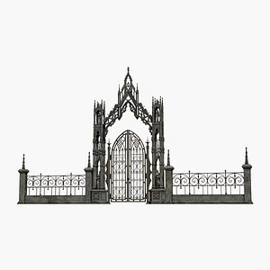 3d model gothic gate
