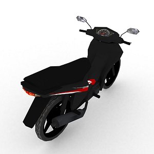 Moped Motorcycle Sepeda Motor Bebek 3D model
