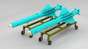 KOWSAR  ZAFAR Iranian Anti-Ship Cruise Missiles 3D model