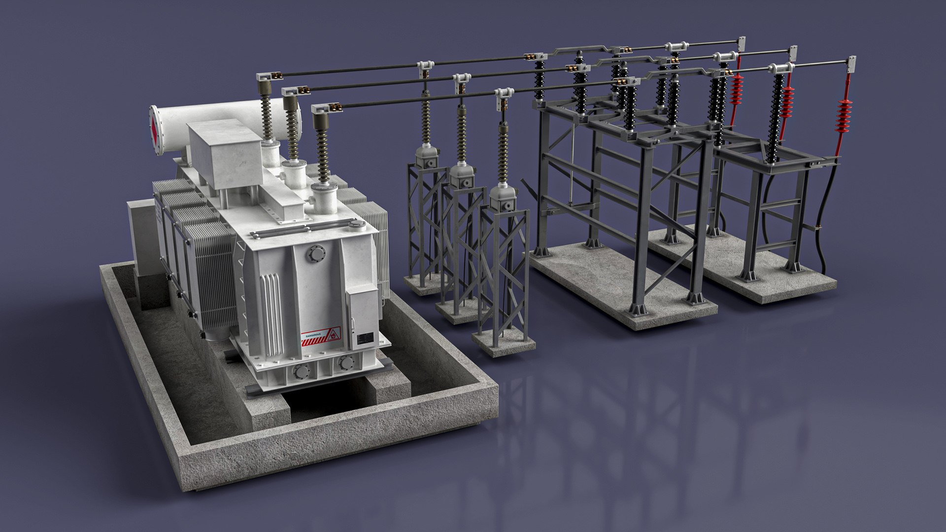 Energy Substation 3D Model - TurboSquid 2290768