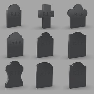 Tombstone are a set of nine models 3D