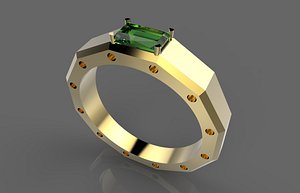 3d gold ring