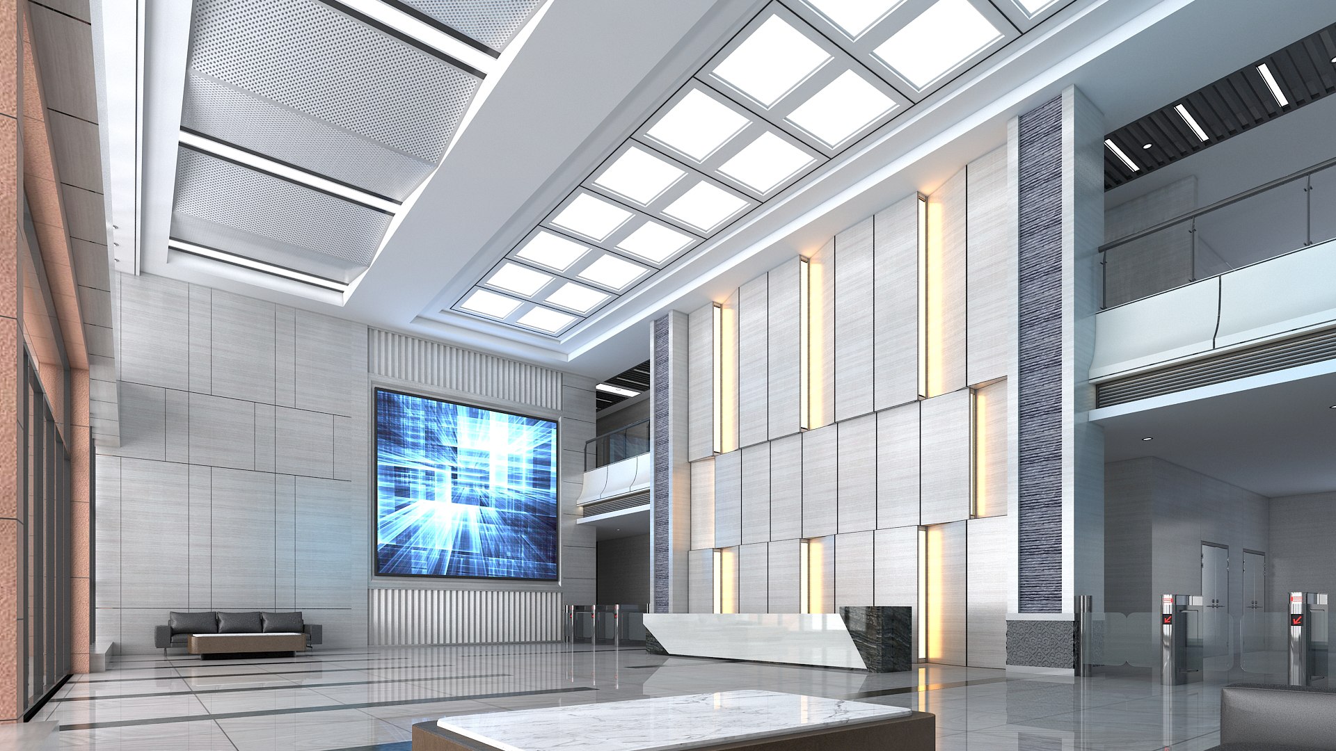 3D Modern Hall 23 - TurboSquid 2114379