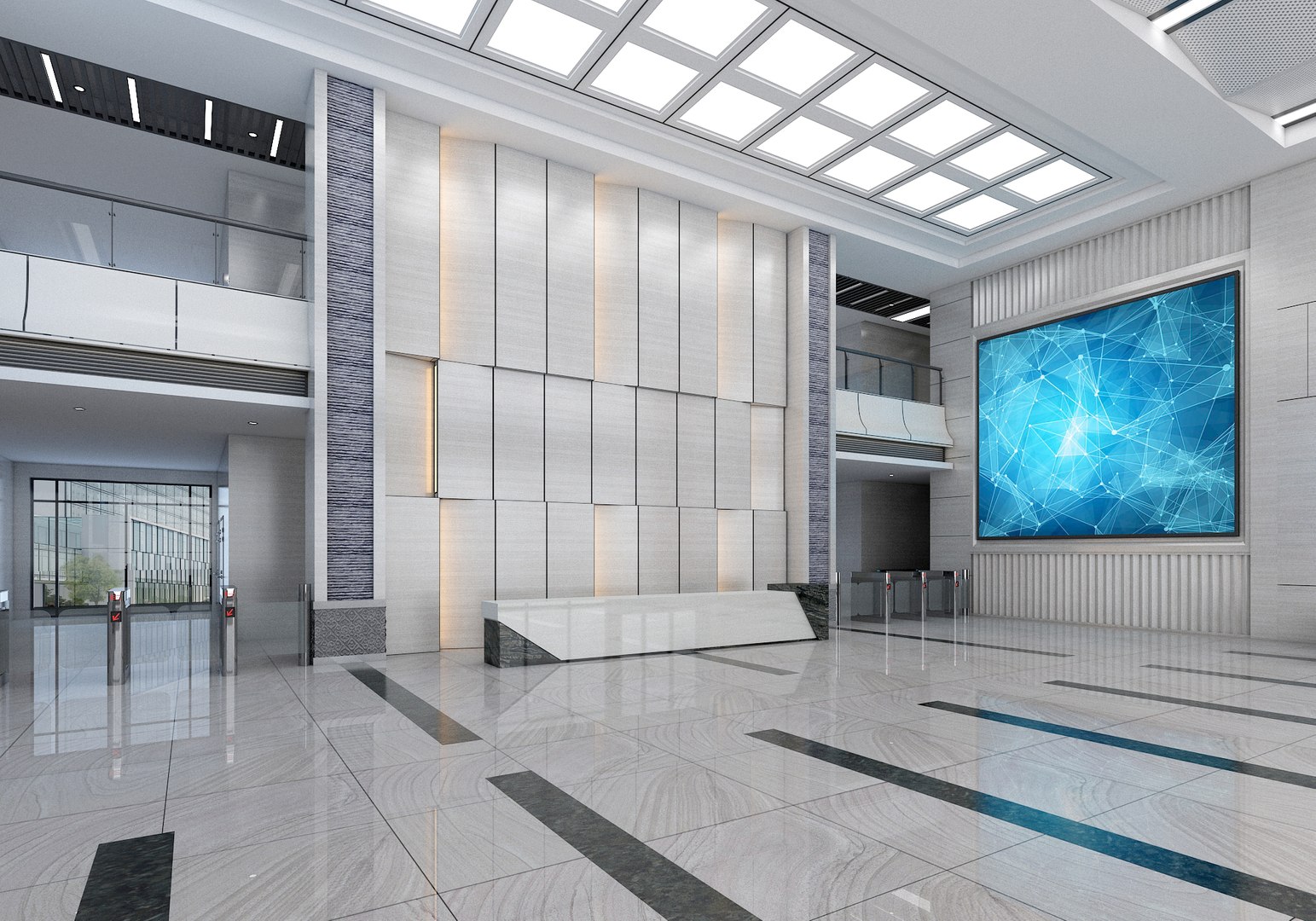 3D Modern Hall 23 - TurboSquid 2114379