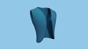 Blue Fabric Pirate Vest - Character Design Fashion