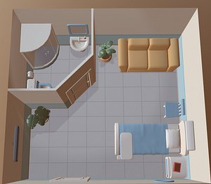 cartoon medical chamber 3D model