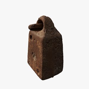 Anydrafts Rusty metal weight 01 3D model