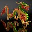 3D Mythical Dragons Rigged for Maya Collection model