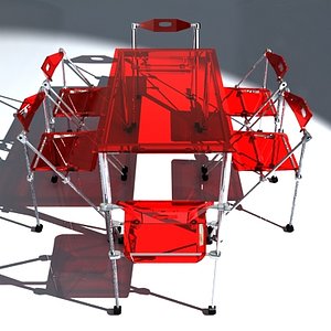 modern glass table chairs 3d max