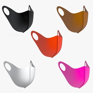 Face Covering Mask Bundle 3D model