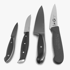 3d knifes set chefs