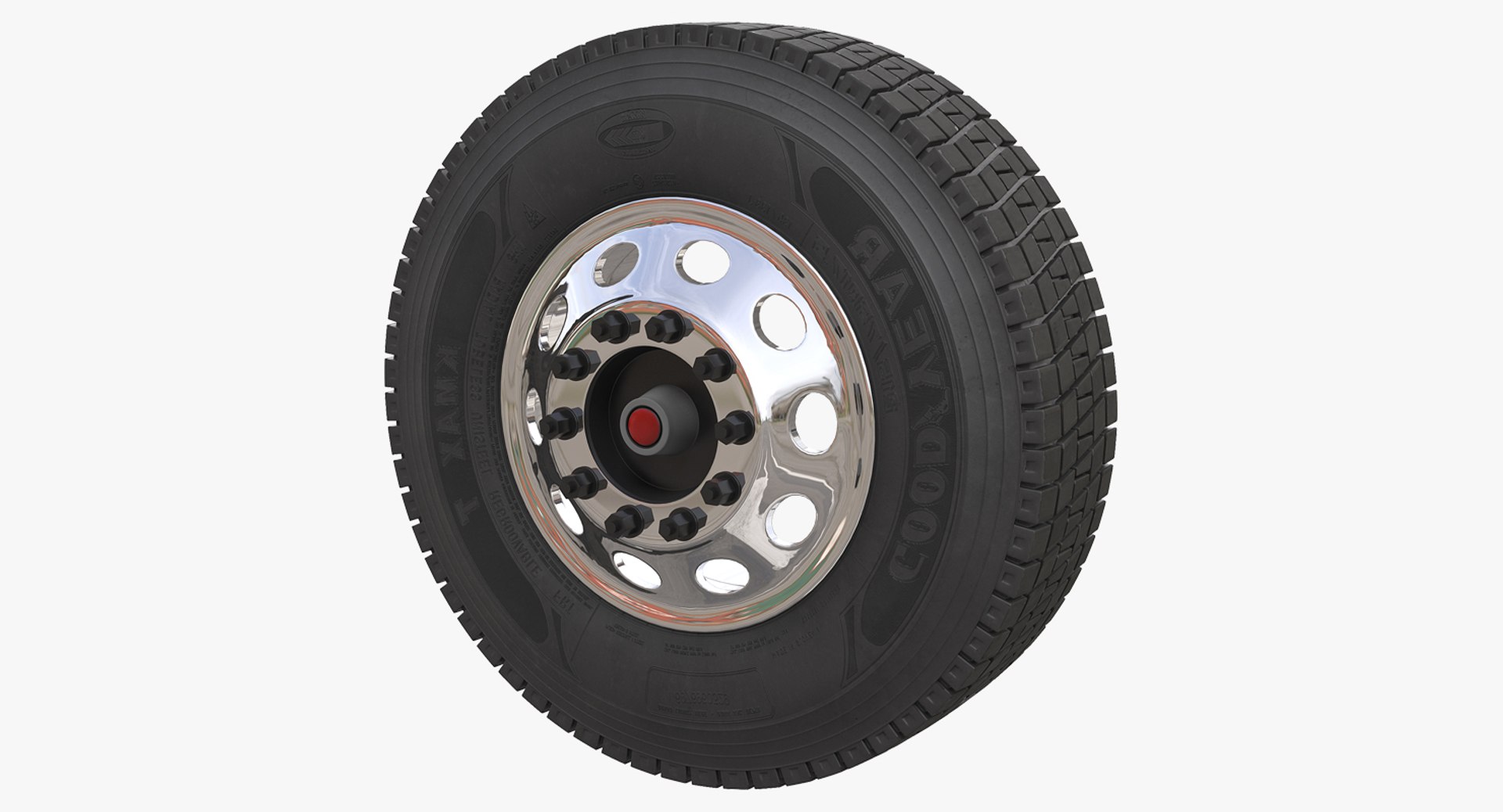 Truck Front Wheel 3D Model 3D model preview