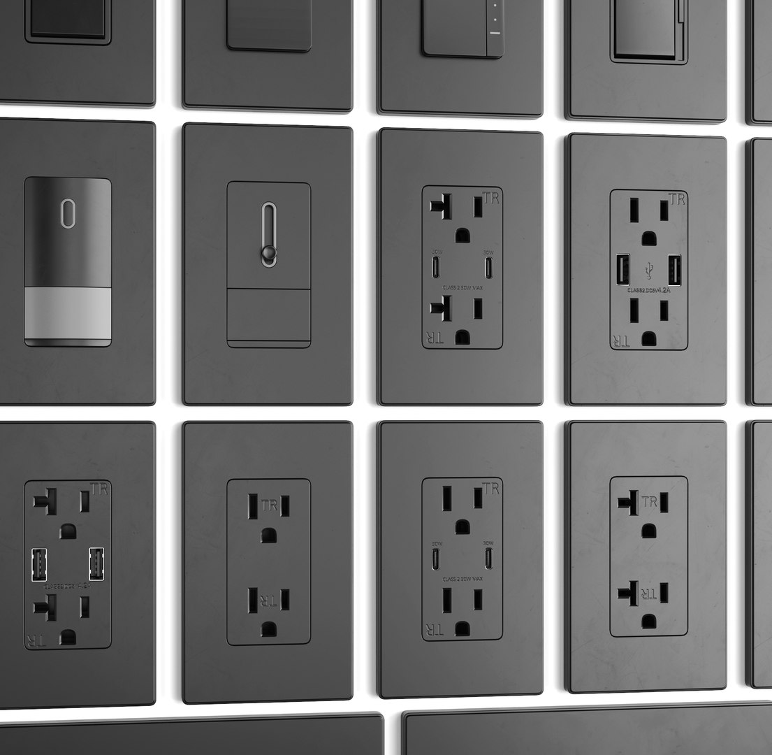 ELEGRP US Wall Switches Sockets Decorator Plates 3D Model - TurboSquid ...