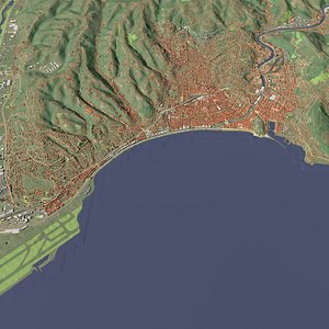 Nice France - city and urban 3D model