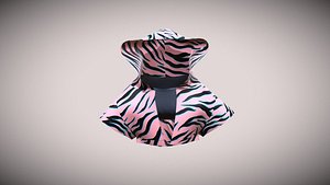 3D Dog Hoodie With T-shirt In Low Poly model