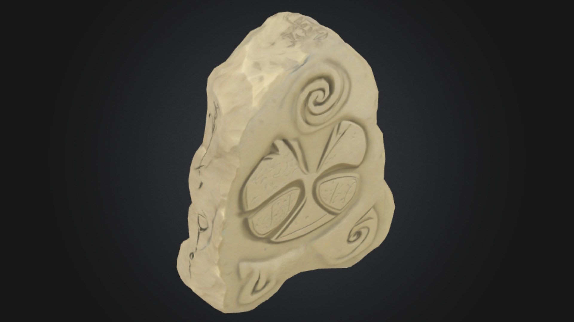 Stylized Game Ready Rune Stone 3K Triangles Low Poly FBX OBJ BLEND 3D ...