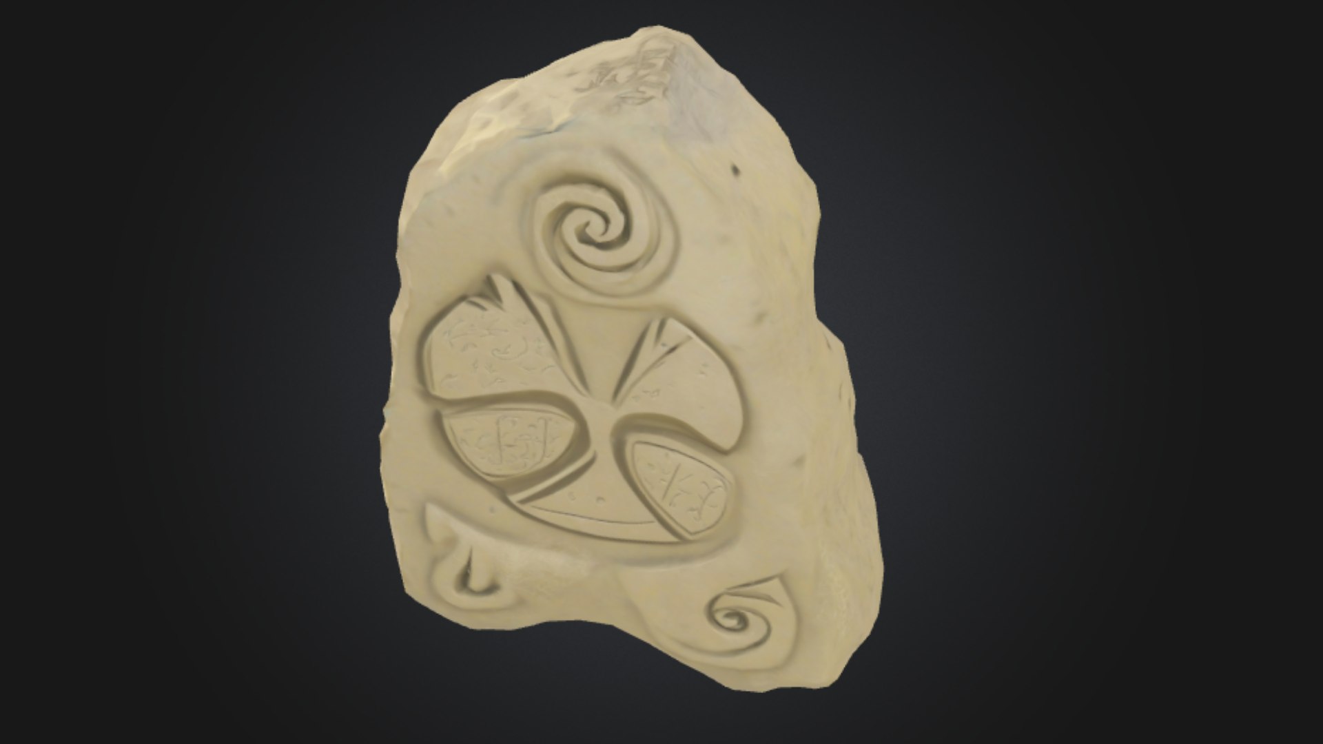 Stylized Game Ready Rune Stone 3K Triangles Low Poly FBX OBJ BLEND 3D ...