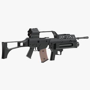 Heckler  Koch AG36 Grenade launcher 3D