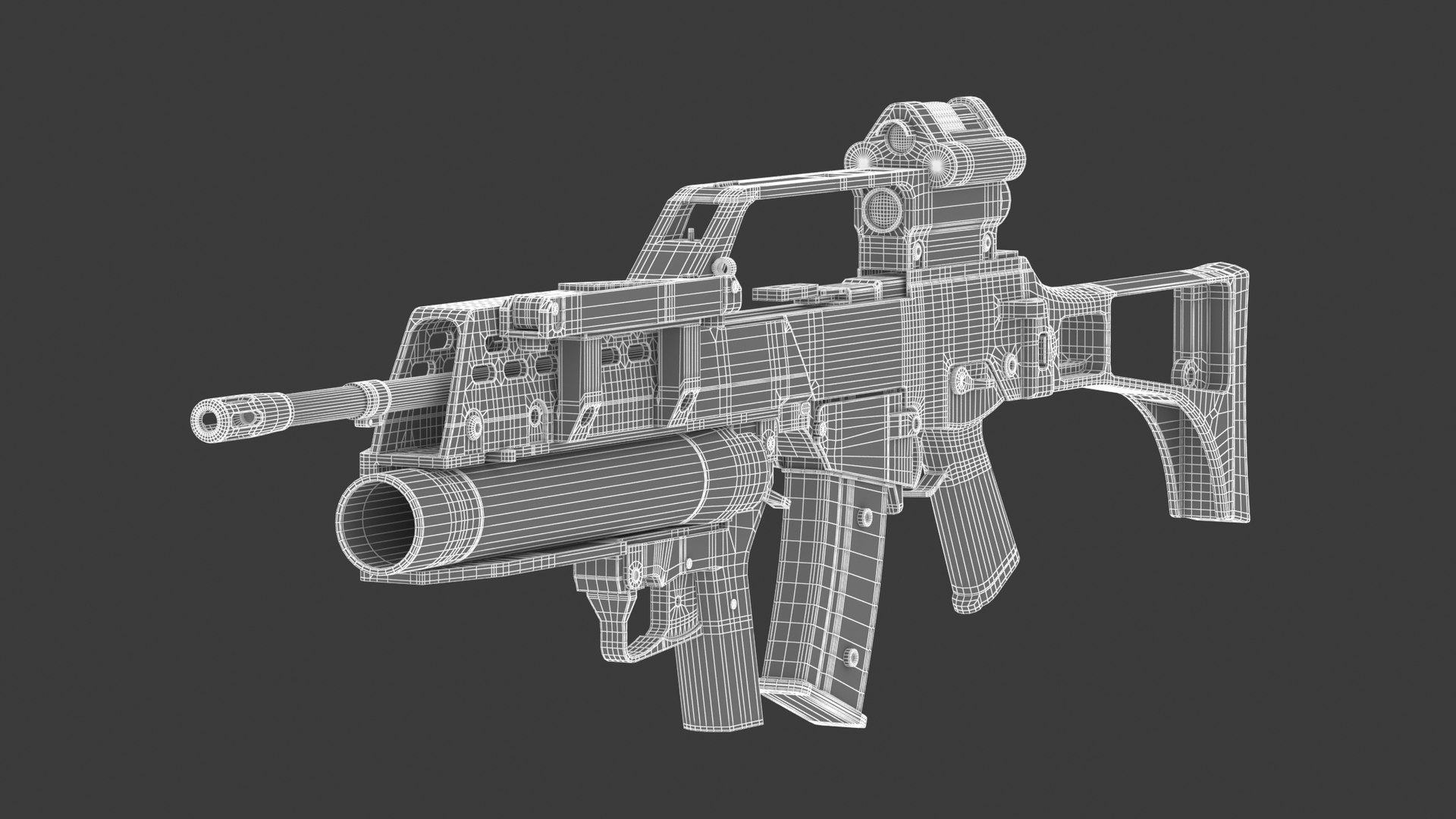 Heckler Koch AG36 Grenade Launcher 3D - TurboSquid 1992308