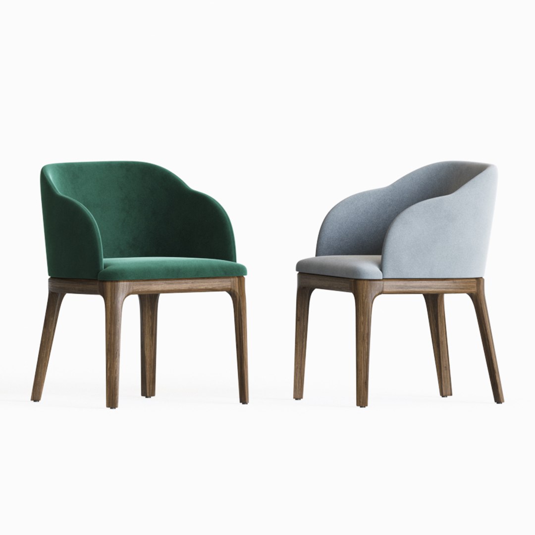 3D Aubrey Armchair Dining Chair Model TurboSquid 1623019 - Main Image