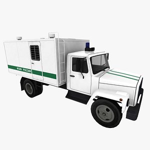 russian prison van gaz 3d obj