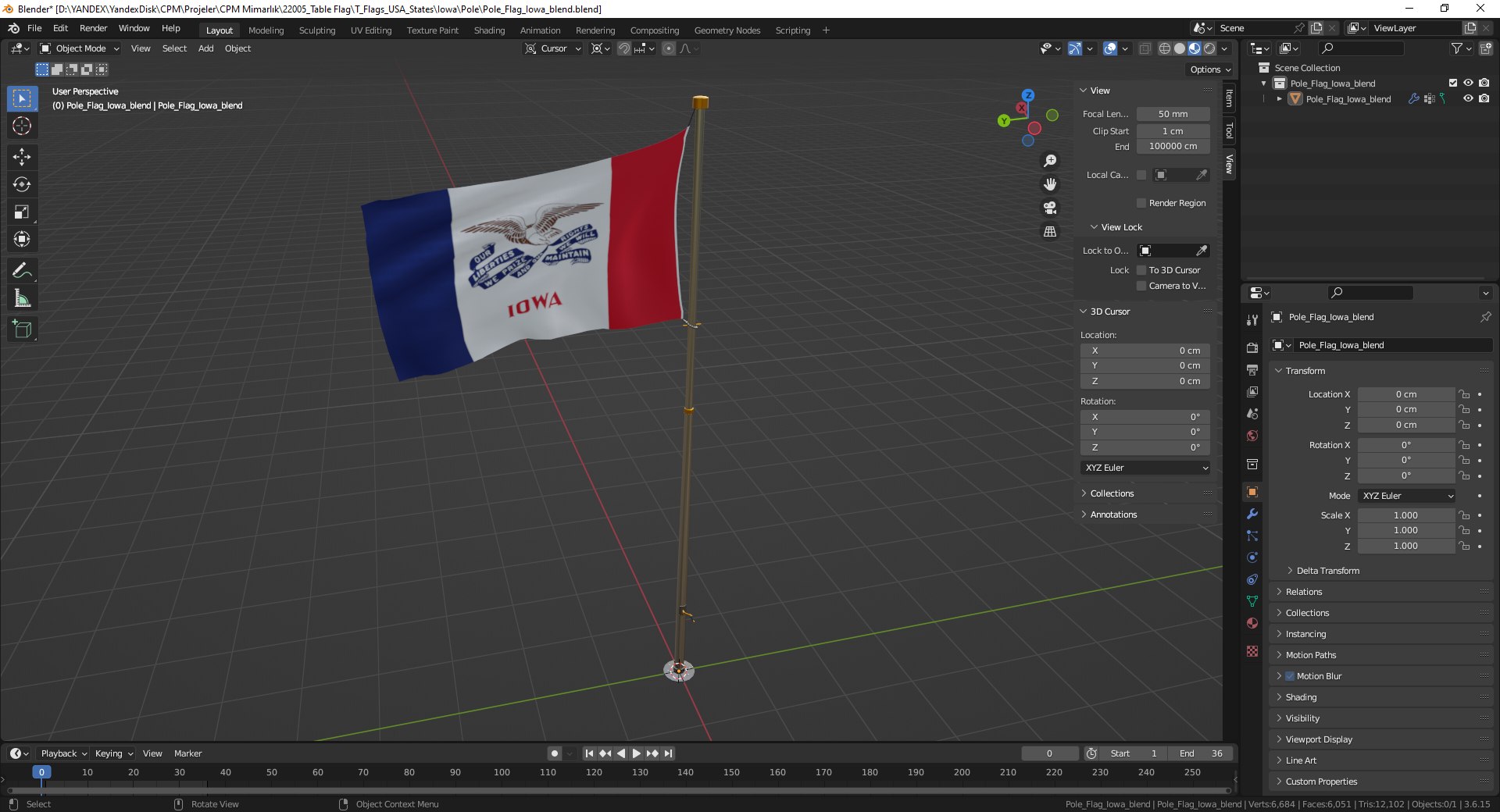 Pole Flag Iowa 3D model https://p.turbosquid.com/ts-thumb/sE/3HhTtg/Ma/20240911_110253/png/1726078761/1920x1080/fit_q87/1f6cd95afd4c27fabd699e80e977ea8287bc8697/20240911_110253.jpg