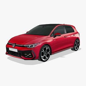 3D Volkswagen Golf GTI 2024