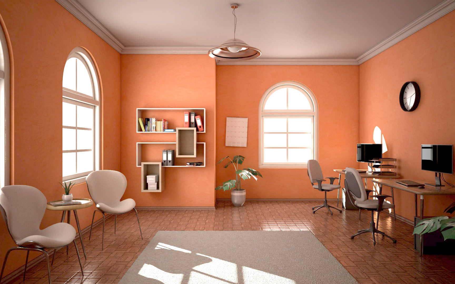 3D Office Corner model TurboSquid 1732671