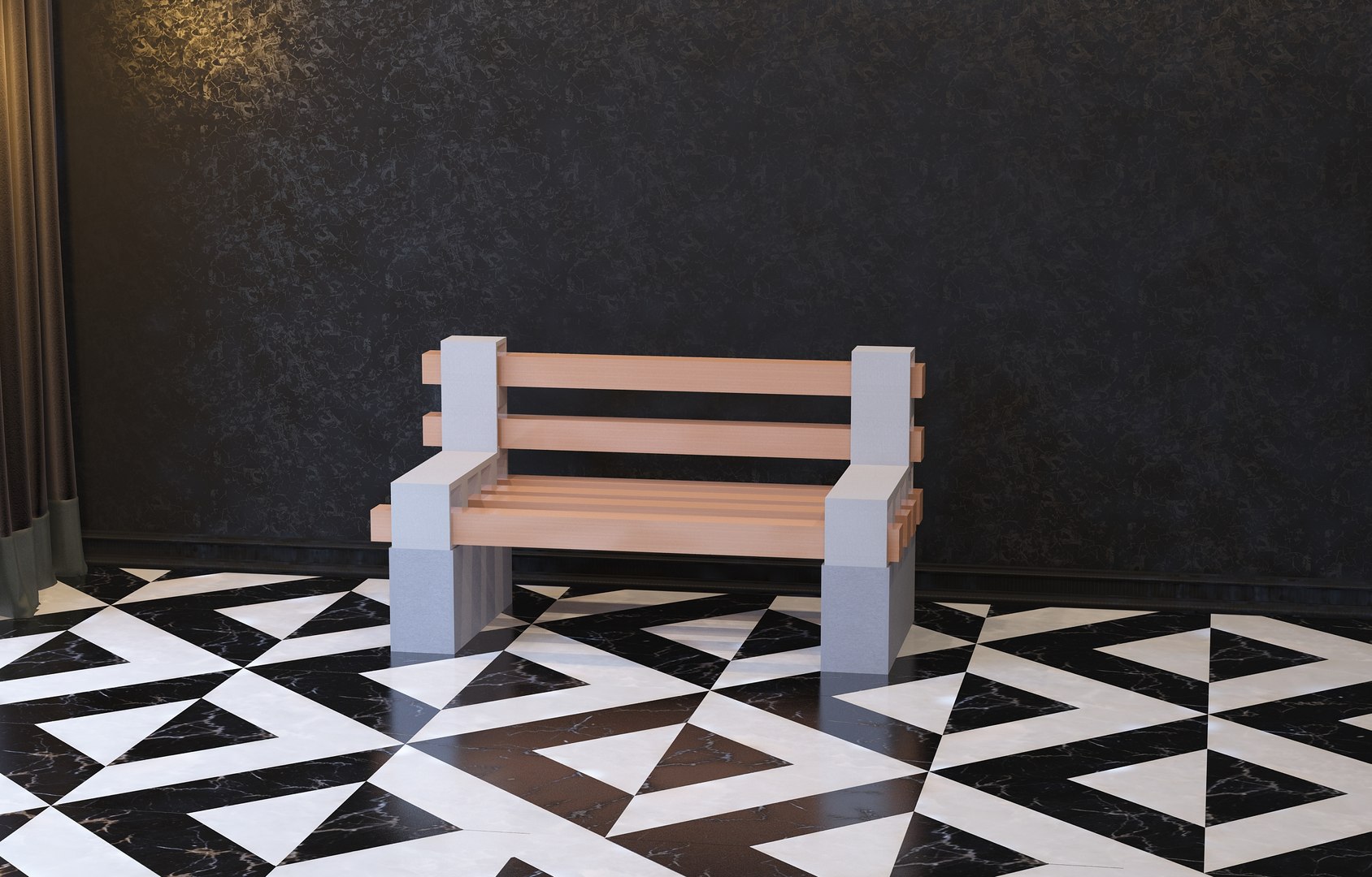 Brick chair 3D - TurboSquid 1211172