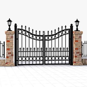 3ds max wrought iron gate