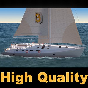 3d model oceanis sailboat
