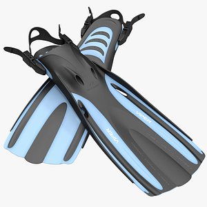 3d obj oceanic viper fins blue