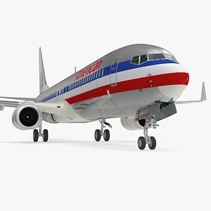 American Airlines Boeing 737-900 with Interior Rigged for Cinema 4D