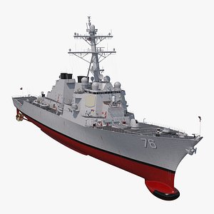 arleigh burke destroyer higgins 3D model
