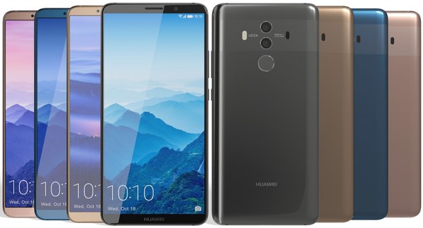 3D realistic huawei mate 10 model