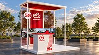 5G Gaming Exhibition Booth with Racing Simulator