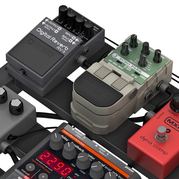 ギターペダルボード3Dモデル TurboSquid 771408