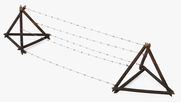 3D barbed wire obstacle model - TurboSquid 1713191